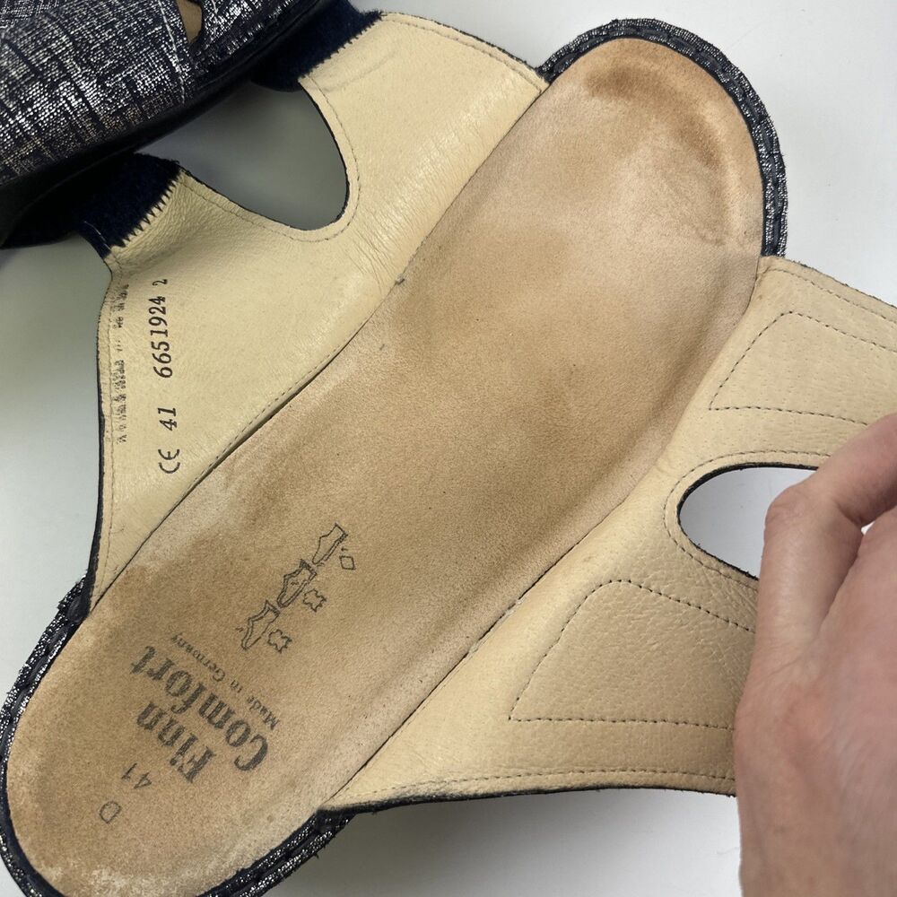 Finn Comfort‎ Jamaika Isotta Marine Slide Sandal Blue Comfort Womens 41 US 10 - Picture 13 of 13